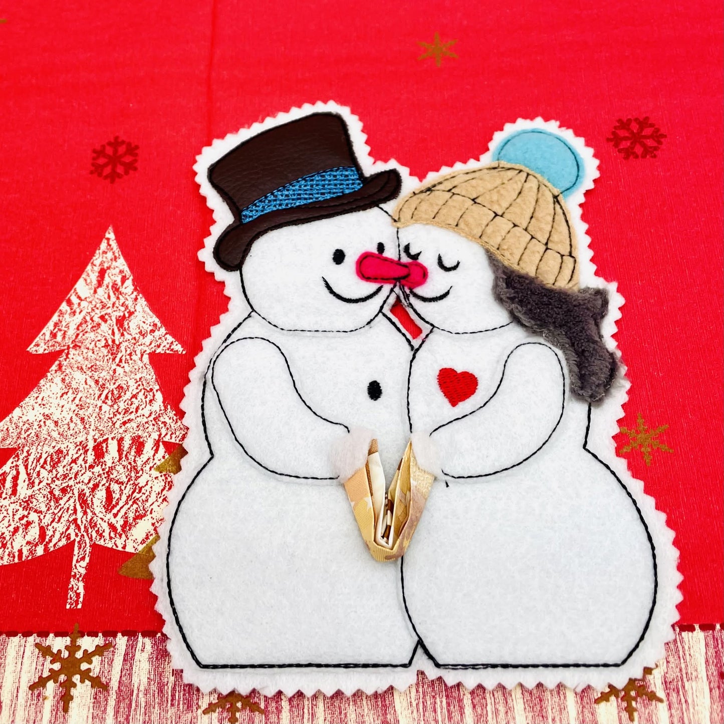 Schneemann Liebe Applikation ITH ab 13x18 in 7 Größen