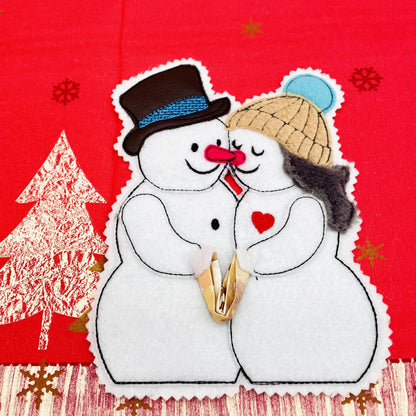 Schneemann Liebe Applikation ITH ab 13x18 in 7 Größen