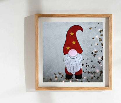 Applikation Gnom Wichtel Zwerg Fred ITH in 7 Größen ab 10x10