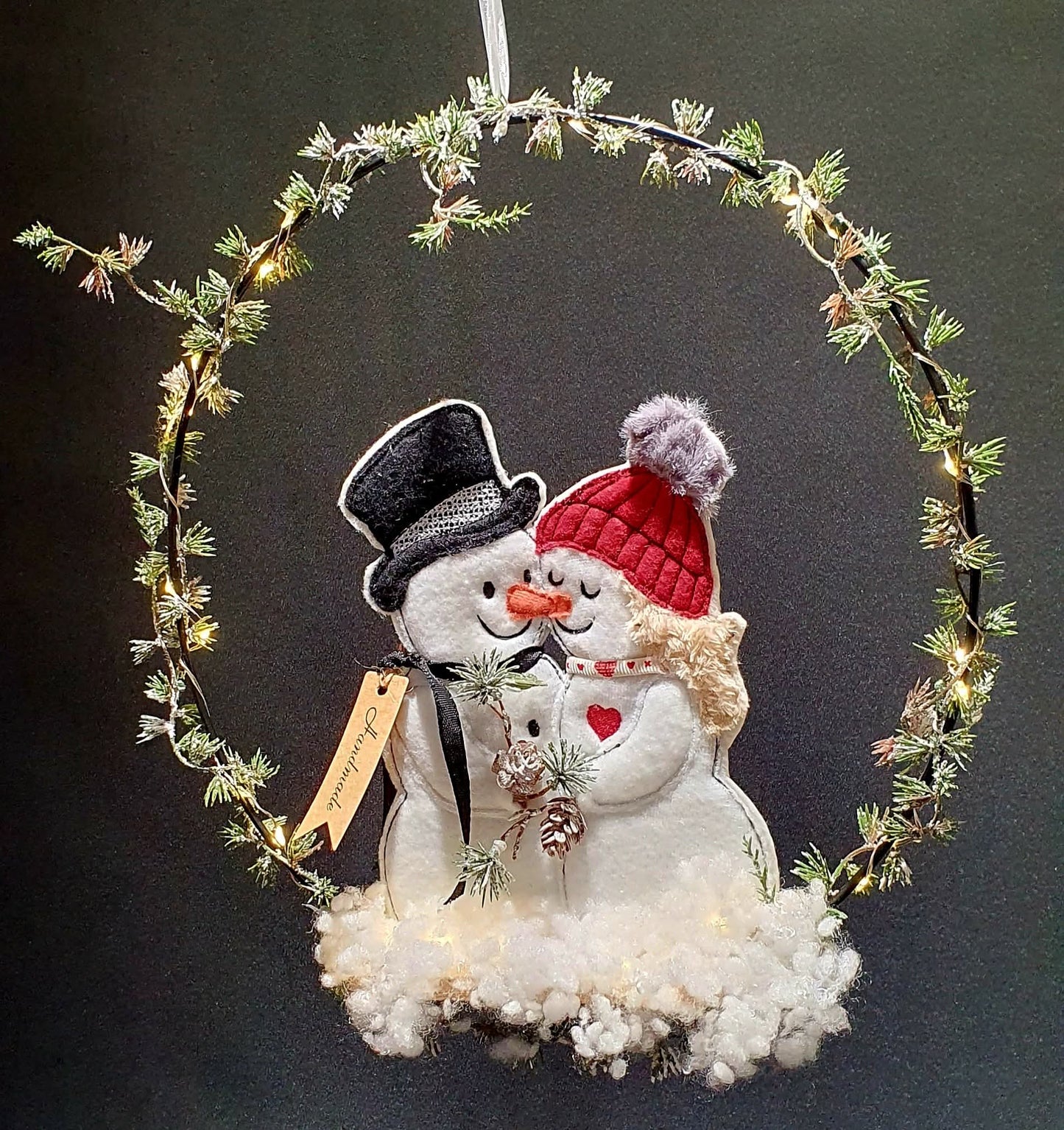 Schneemann Liebe Applikation ITH ab 13x18 in 7 Größen