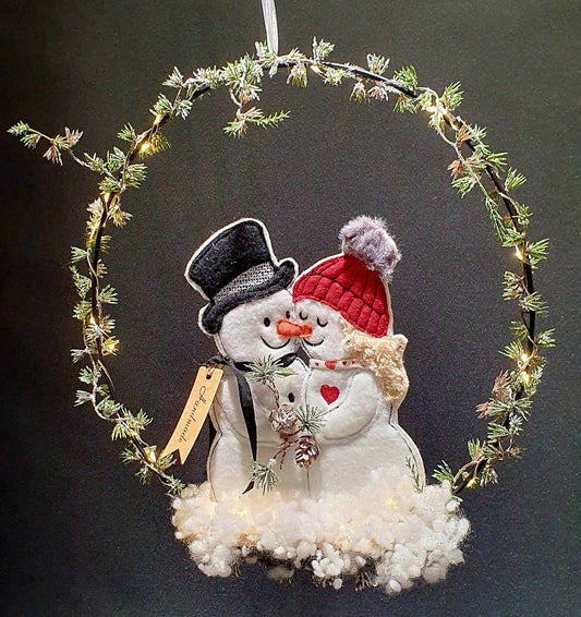 Schneemann Liebe Applikation ITH ab 13x18 in 7 Größen