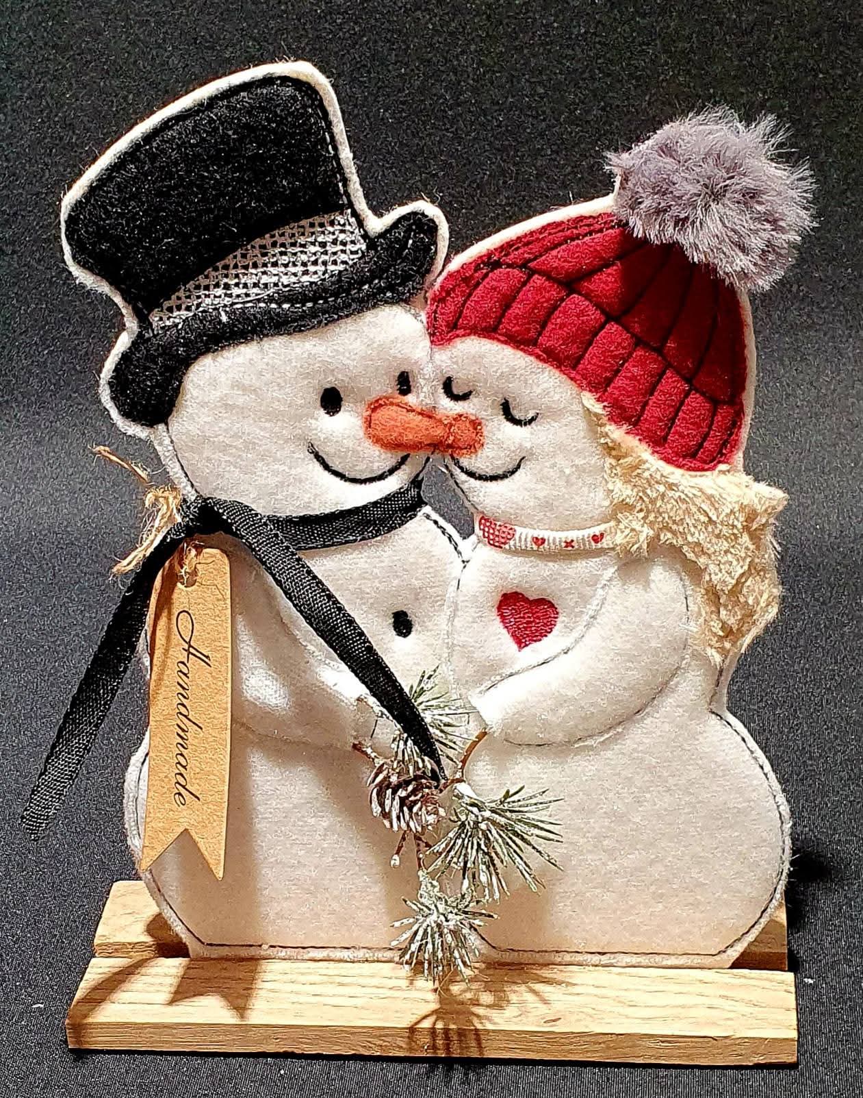 Schneemann Liebe Applikation ITH ab 13x18 in 7 Größen