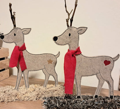 Rentier Mega Set Niceline,  Applikation,  Klötzchendatei, 10x10. 30 unterschiedliche Dateien