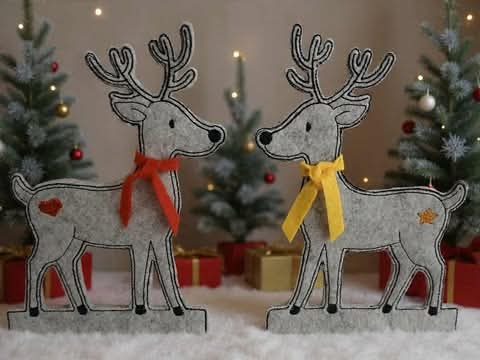 Rentier Mega Set Niceline,  Applikation,  Klötzchendatei, 10x10. 30 unterschiedliche Dateien