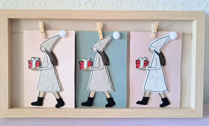 Madl Applikation Mädchen Weihnachten in 7 Größen ab 13x18