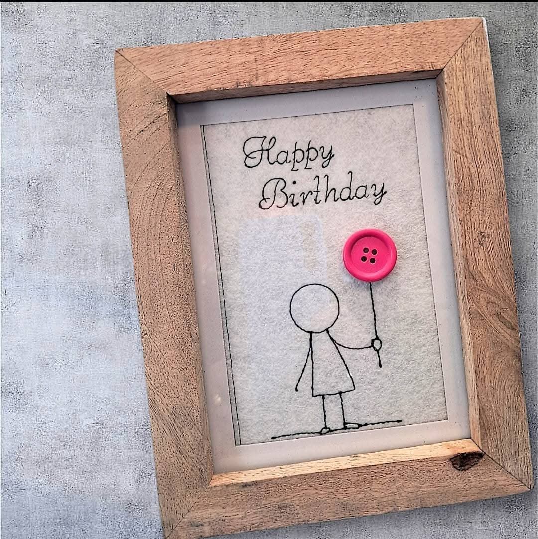 Knopf Karten Set  3 Motive in 2 Größen 9x14 10x16