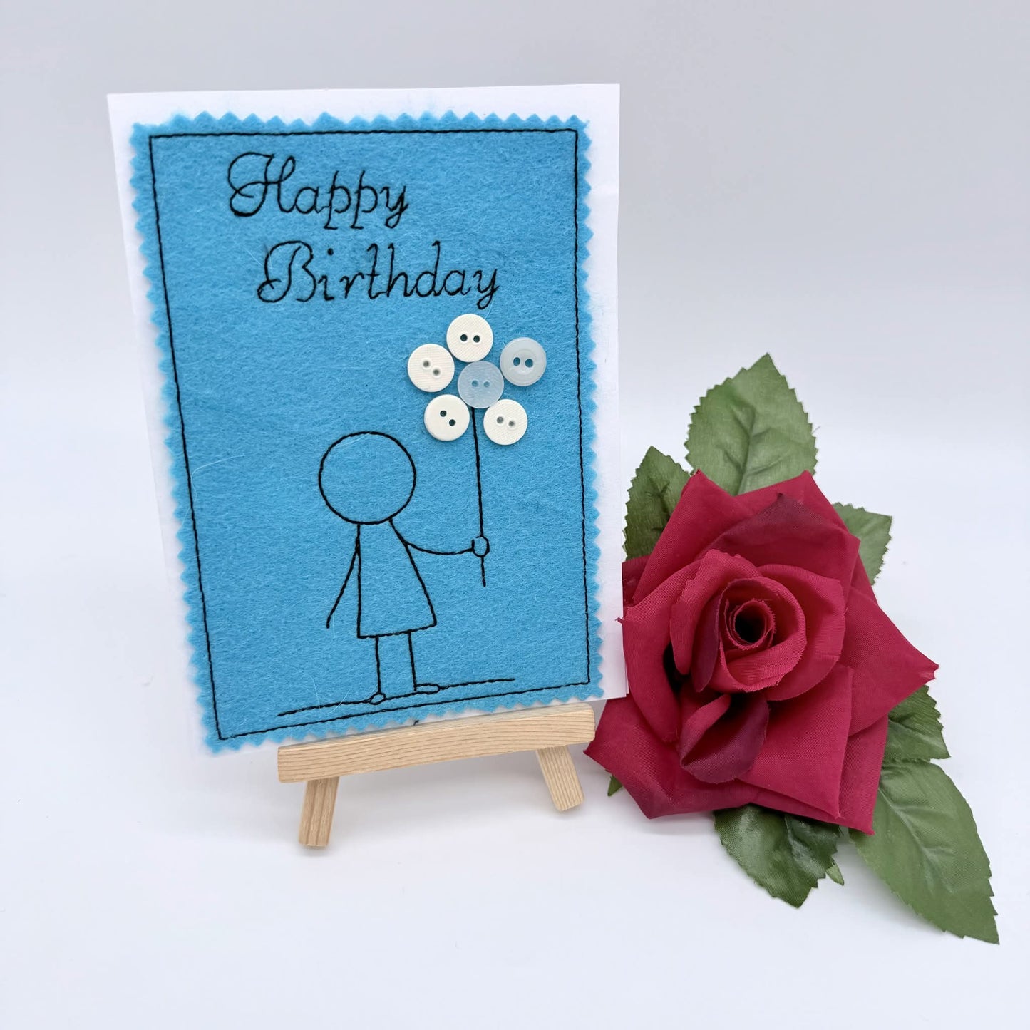 Knopf Karten Set  3 Motive in 2 Größen 9x14 10x16