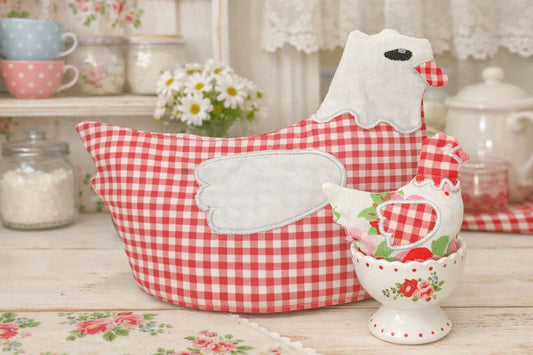 Huhn Eierwärmer Deko Überzieher Haube in 7 Größen ab 10x10