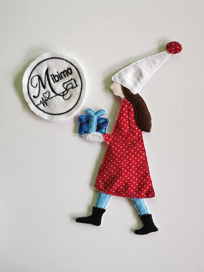 Madl Applikation Mädchen Weihnachten in 7 Größen ab 13x18