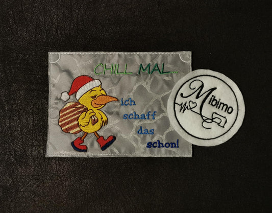 Schild Santa Vogel Chill mal 13x18