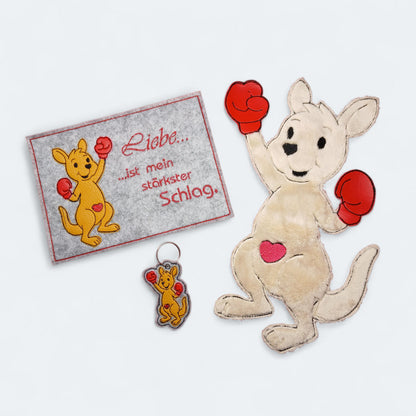 Känguru Set Anhänger Schild Motiv in 7 Größen ab 10x10