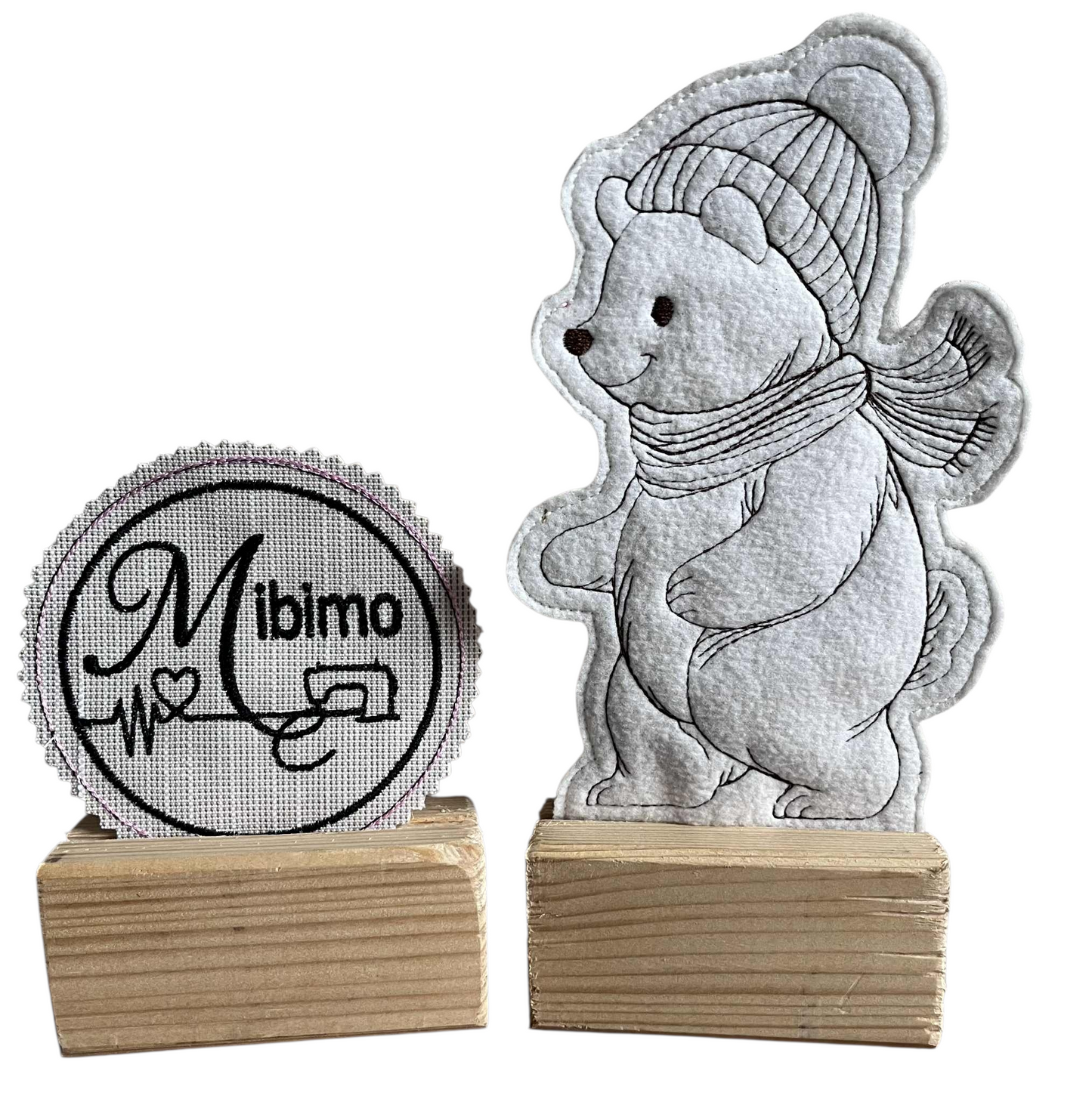 Applikation Bär Winter Klötzchen ab 13x18