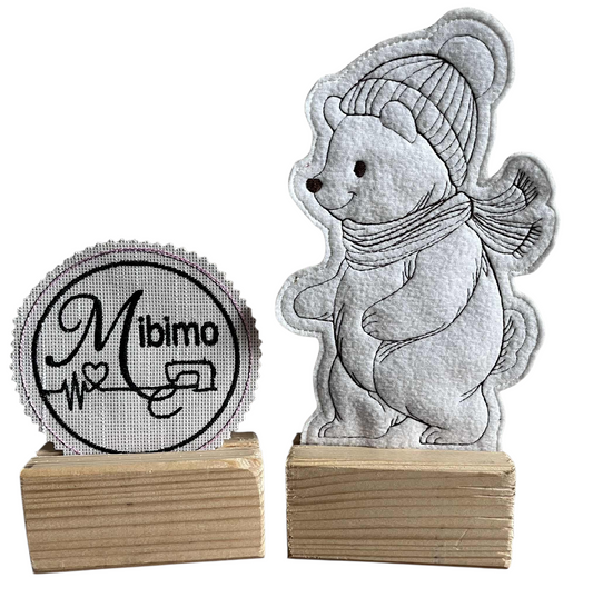 Applikation Bär Winter Klötzchen ab 13x18