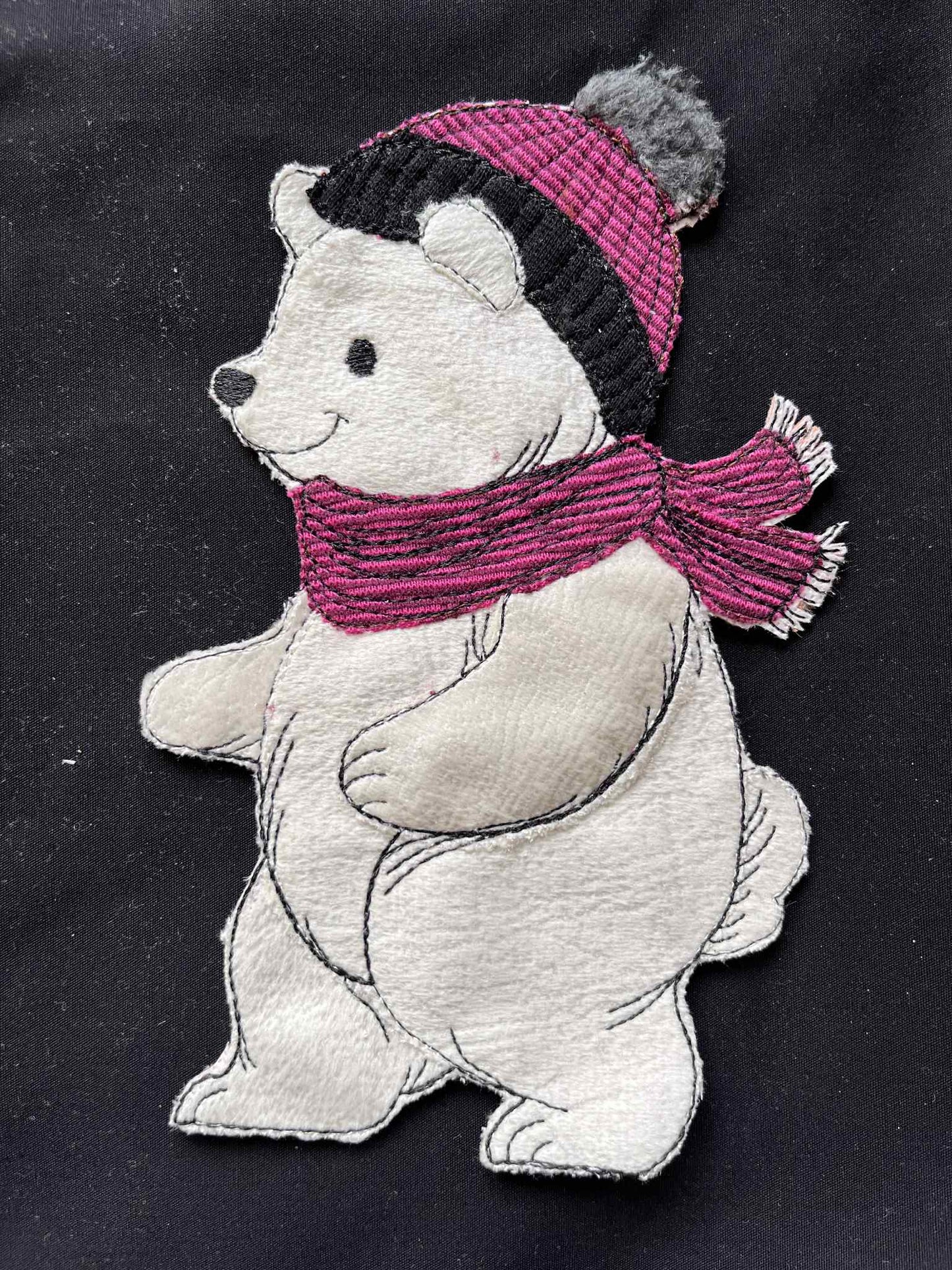 Applikation Bär Winter Klötzchen ab 13x18