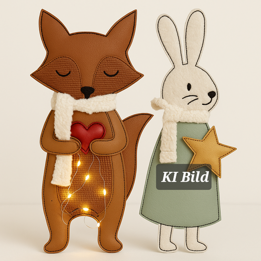 Applikation Set Fuchs und Hase, je 7 Größen ab 13x18