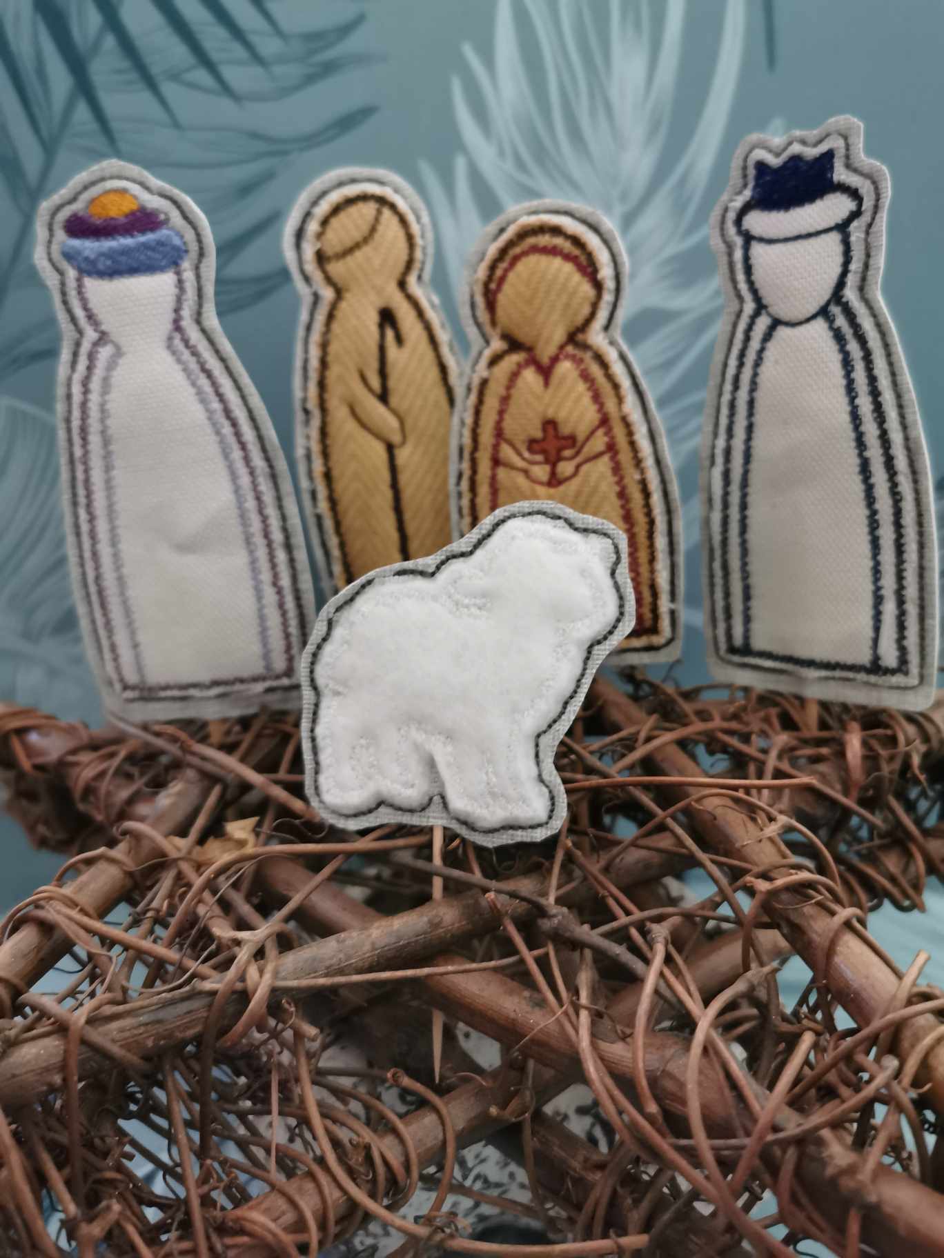 Krippe Stäbchen Datei Set Maria und Josef, Jesus, Drei heiligen Könige 13x18
