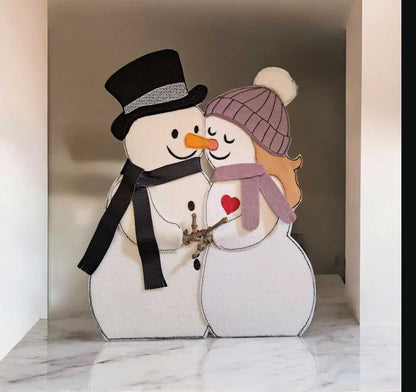 Schneemann Liebe Applikation ITH ab 13x18 in 7 Größen