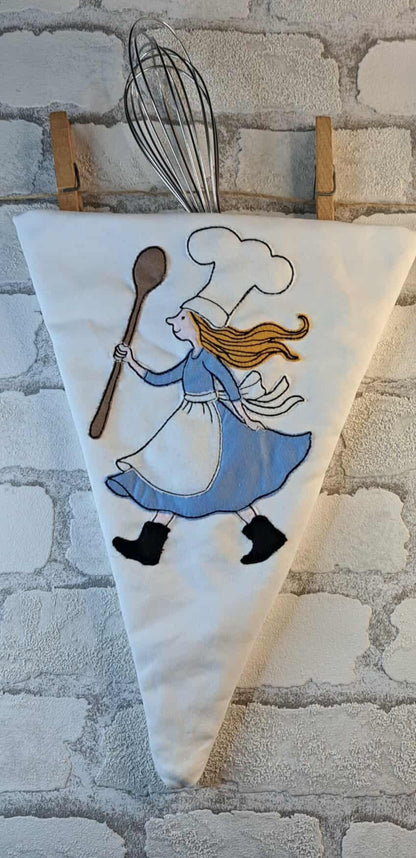 Frau Koch Applikation Köchin ab 13x18 in 7 Größen bis 20x36