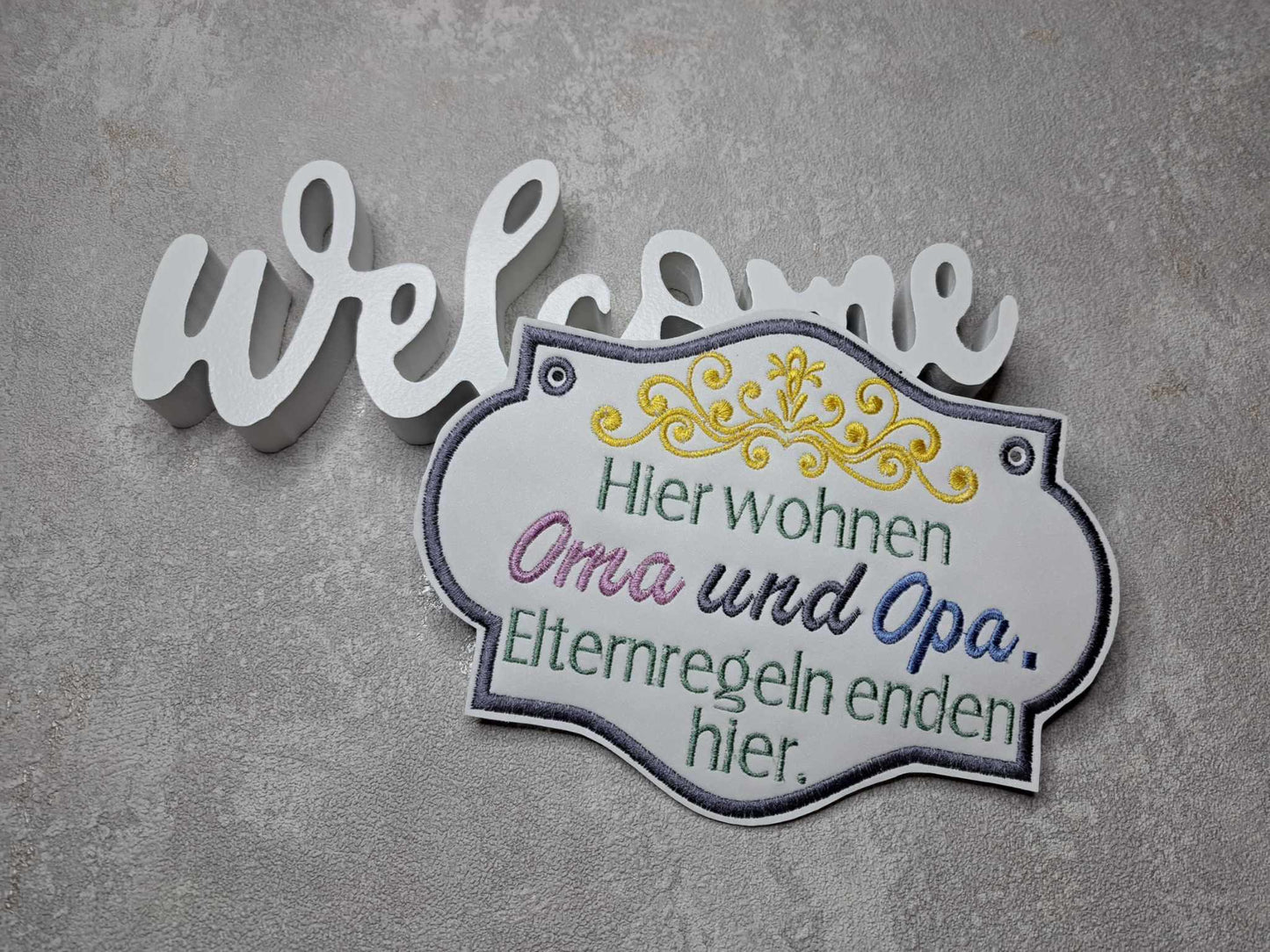 Schild 16x26 Oma und Opa Andere Regeln