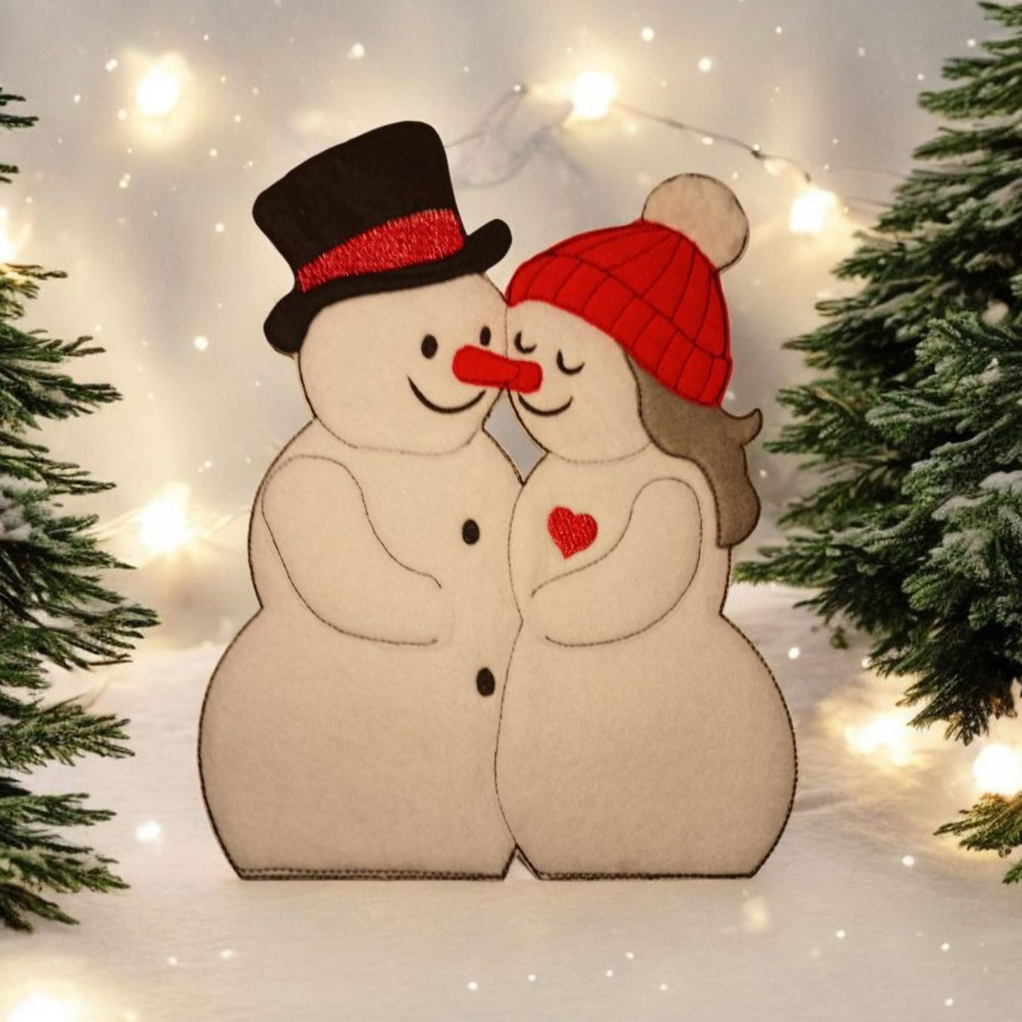 Schneemann Liebe Applikation ITH ab 13x18 in 7 Größen