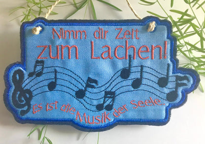 Zeit Musik Lachen Seele Schild Set 7 Größen