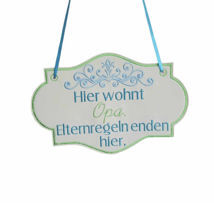 Schild 20x30 Oma und Opa Andere Regeln