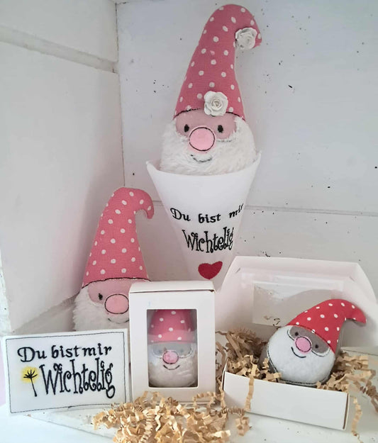 Set Spitztüte und Wichtel Gnom Du bist mir wichtelig