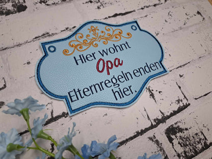 Schild 13x18 Oma und Opa Andere Regeln