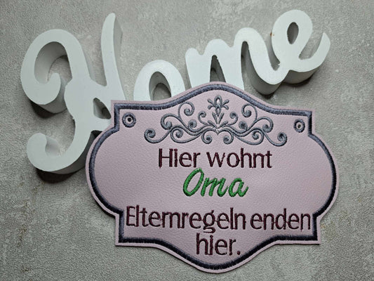 Schild 15x25 Oma und Opa Andere Regeln