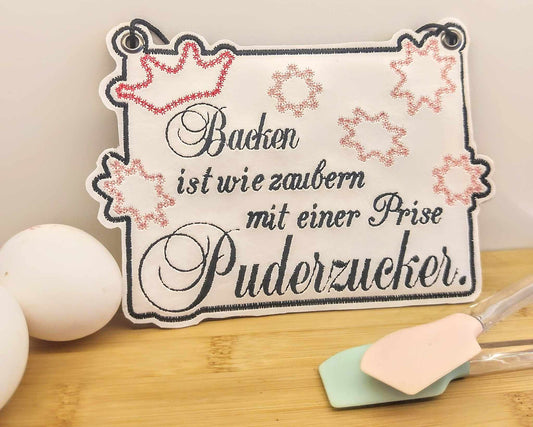 Schild Set Backen ist wie zaubern ab 13x18