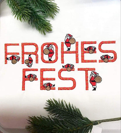Frohes Fest Schriftzug 7 Größen  Weihnachten Advent