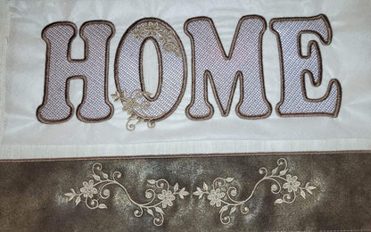 Lace Kissen ITH Schriftzug Home Buchstaben einzeln Set Inlett