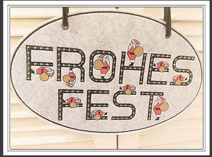 Frohes Fest Schriftzug 7 Größen  Weihnachten Advent
