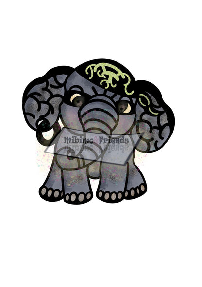 Plotterdatei Pirat Elefant SVG PNG Silhouette Digistamp